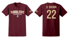 Load image into Gallery viewer, D.BROWN FSU WITH CUSTOM NAME T-SHIRT
