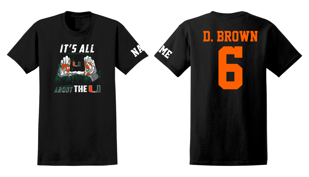 D.BROWN UM WITH CUSTOM NAME T-SHIRT