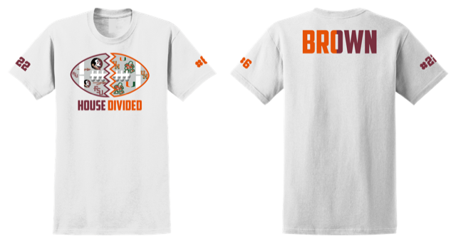 D.BROWN HOUSE DIVIDED T-SHIRT